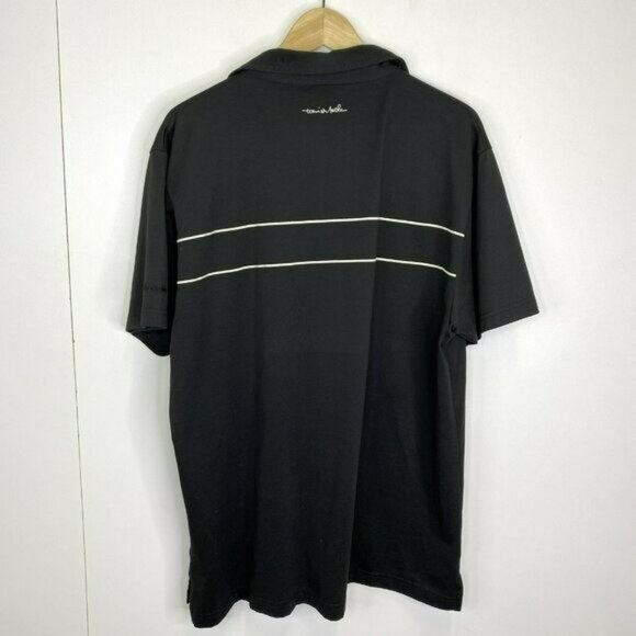 Travis Mathew Polo Shirt Mens XXL 2XL Black White Pima Cotton Blend Golf - Picture 5 of 6